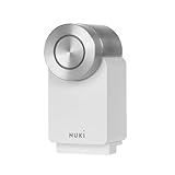 Nuki Smart Lock Pro (4.ª generación), cerradura inteligente con WiFi y Matter para acceso remoto, cerradura electrónica convierte tu smartphone en una llave, con batería, blanco