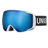 Unigear Gafas de Esquí OTG Esquiar Protección UV 400 Snowboard Revo Lentes Doble con Gran Campo de Visión Anti-Niebla Anti-Reflejo de Nieve para Padre-Hijo Adulto Mujer Hombre Niños Unisex