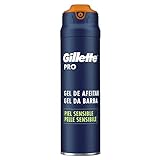 Gillette Pro Gel de Afeitar Hombre para Pieles Sensibles, Hidrata y Calma la Piel, 200 ml