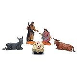 Acan Tradineur - Set de 5 Figuras del Nacimiento de belén - Fabricado enDurexina - Figuras Decorativas Divertidas para Nacimiento, Navidad, decoración Tradicional