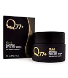 Q77+ - Mascarilla Facial - Gold Peel Off Mask - Elimina Toxinas e Imperfecciones - Efecto Reafirmante e Hidratante - Con Partículas de Oro y Ácido Hialurónico - Formato de 50 ml