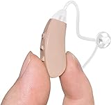 Audioactive Amplificador de sonido personal BTE activo de audio, dispositivo de ayuda auditiva, 2 programas, mejora del habla, supresión de ruido de fondo, diseño invisible detrás de la oreja