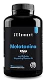 Melatonina 1,9 mg | 180 Cápsulas Veganas, con Griffonia, Magnesio y Vitamina B6 | Complemento de Melatonina Pura en altas dosis para Dormir Bien y Ayudar con el Insomnio | Zenement