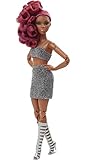 Barbie Signature Looks Muñeca afroamericana con coleta alta y accesorios de moda de juguete (Mattel HCB77)