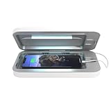 PhoneSoap 3 Desinfectante UV para teléfonos móviles y Cargador Doble Universal para teléfonos | Sanitizador UV Patentado y Clínicamente Probado | Limpia y Carga Todos los teléfonos - Blanco