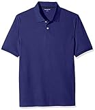 Amazon Essentials Regular-Fit Cotton Pique Polo Shirt, Azul Marino, L