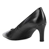 Geox D Bibbiana A Smooth Leather, Zapatos Tacón Mujer, Black Black, 39 EU