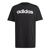 adidas Essentials Single Jersey Linear Embroidered Logo T-shirt Camiseta, Black, XL Tall Hombre