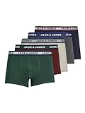 JACK&JONES Boxer Shorts 5-Pack Basic Trunks Short Underpants Logo Print Design JACOLIVER, Color:Multi-Color, Talla de pantalón:M
