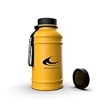 Daikoku Botella de Agua Acero Inoxidable - Bidón 1.3l sin BPA - Útil para Gimnasio y Todo Tipo de Práctica Deportiva - Doble Pared Termo de 12 a 24 Horas - Amarillo