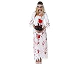 ATOSA disfraz novia sangrienta mujer adulto zombie blanco M