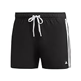adidas 3-stripes Clx Swim Shorts (Very Short Length) Bãnadores cortos, Black/White, L Hombre