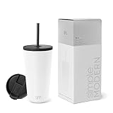 Simple Modern Insulated Tumbler Cup with Straw Lid and Flip Lid | Reusable Stainless Steel Water Bottle for Cold Brew Tea Iced Coffee Travel Mug | Classic Collection | 470ml