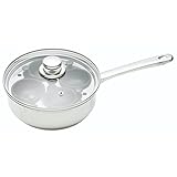 KC BLUE KitchenCraft 4 Egg Poacher Pan in Gift Box, Non Stick and Induction Safe, Stainless Steel, 20.5 cm