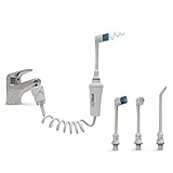 Hidropulsor dental SoWash | Trio | Se conecta al grifo | Irrigador dental sin pilas y electricidad | 1 cabezal de vórtice + 1 cabezal de cepillo + 1 cabezal de hidrochorro | Producto italiano