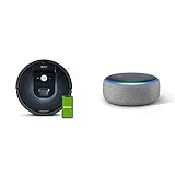 iRobot Roomba 981 - Robot Aspirador, WiFi, Aspiración de Alta Potencia, Dirt Detect, Recarga y Sigue la Limpieza + Echo Dot (3.ª generación) - Altavoz Inteligente con Alexa, Tela de Color Gris Oscuro