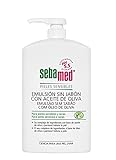 Sebamed Emulsión sin Jabón con Aceite de Oliva 1L - Gel de baño para pieles secas sensibles sin jabón, indicado para la higiene diaria