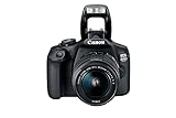 Canon EOS 2000D - Cámara réflex de 24.1 MP (CMOS, Escena inteligente automática, 9 puntos AF, filtros creativos, EOS Movie, Full HD LCD 3', WiFi/NFC) negro - Kit con objetivo EF-S 18-55mm IS II