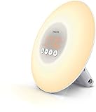Philips HF3500/01 - Despertador mediante luz, lámpara LED y 10 intensidades de luz, color blanco