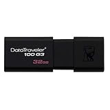 Kingston DataTraveler 100 G3 -DT100G3/32GB, USB 3.0, Flash Drive, 32 GB, Negro