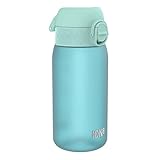 ion8 Botella de agua para niños a prueba de fugas, sin BPA, azul sónico, 350 ml (12 onzas)
