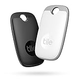 Tile Pro (2022) buscador de objetos Bluetooth, Pack de 2, Radio búsqueda 120m, compatible con Alexa, Google Smart Home, iOS, Android, Busca llaves, mandos a distancia y más, Negro/Blanco