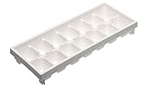 Bar Craft Bandeja para Cubitos de Hielo con un Molde Flexible y Fácil de Desmoldar, de Plástico, Color Blanco, 32 x 12 cm