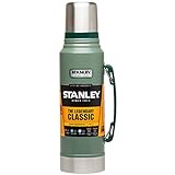 Stanley Classic Legendary Bottle 1L Hammertone Green - Botella Termica 1 Litro de Acero Inoxidable - Se Mantiene Caliente o Frío 24 Horas - Termo Cafe Sin BPA - Apto Para Lavavajillas