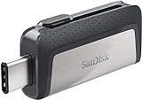 SanDisk 128GB Ultra Dual Drive, Memoria flash con conectores USB Type-C y Type-A reversibles para smartphones, tabletas, Macs y ordenadores
