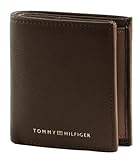 Tommy Hilfiger Hombre Cartera TH Premium Leather Trifold Pequeña, Marrón (Dark Chestnut), Talla Única