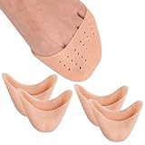 Almohadillas de gel de silicona para dedos de los pies, con agujero transpirable, Ballet Pointe Zapatillas de Baile Zapatillas Tacones Altos Toe Cap Protector, 2 Pares (Color de Piel)