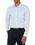 Amazon Essentials Slim-fit Wrinkle-Resistant Long-Sleeve Solid Dress Shirt Camisa, Azul (Light Blue), 16.5' Neck 32'-33' (Talla del Fabricante:)