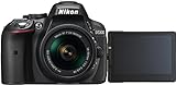 Nikon D5300 Kit con objetivo AF-P 18-55mm VR - Cámara réflex digital de 24.2 Mp (pantalla 3.2', estabilizador óptico, grabación de vídeo Full HD), color negro - [Versión europea]