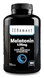 Melatonina 1,95 mg con 5-HTP, Magnesio y Vitamina B6, 180 Cápsulas | Ayuda con el insomnio o trastornos del sueño | Vegano, No-GMO, GMP, libre de aditivos, sin Gluten | de Zenement