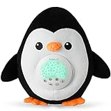 Sensor Activado por el llanto del Bebé Peluche para Bebé Pingüino - Máquina de Ruido Blanco – Luz quitamiedos Infantil – Regalo para Bebé Niña - Calmante del Sueño – Regalo para Recién Nacido