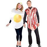 amscan 2 trajes de pareja, jamón y huevo, multicolor, talla media/grande (844276) , color/modelo surtido