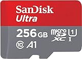 SanDisk Ultra Tarjeta de memoria microSDXC con adaptador SD, hasta 120 MB/s, rendimiento de apps A1, Clase 10, U1, 256 GB