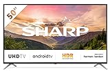Sharp 50BL3EA - TV Android 50' (4K Ultra HD, 4 x HDMI, 3 x USB, Bluetooth), color negro