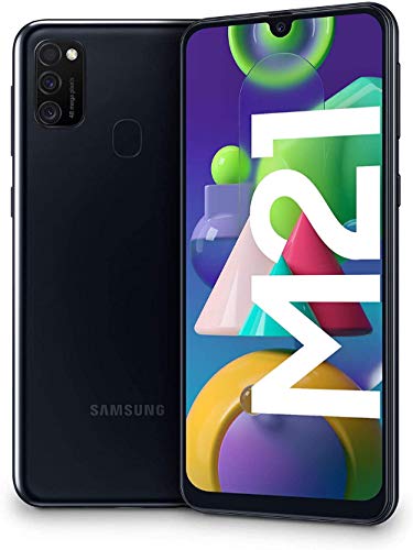 Samsung Galaxy M21 - Smartphone Dual SIM de 6.4' sAMOLED FHD+, Triple Cámara 48 MP, 4 GB RAM, 64 GB ROM Ampliables, Batería 6000 mAh, Android, Versión Española, Color Negro