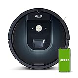 Robot aspirador Wi-Fi iRobot Roomba 981 - 2 cepillos goma multisuperficie - Mascotas - Recarga y reanuda - Sugerencias personalizadas - Compatible asistente voz y Coordinación Imprint - Más potencia