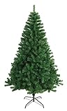 Solagua Árbol de Navidad Verde Artificial Abeto Extra Relleno de Hoja Espumillón 150-300cm Arboles C/Soporte Metálico (Verde Oscuro, 180cm 610Tips)