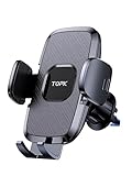 TOPK 360° Rotación Soporte Teléfono Coche para Rejilla del Aire Ventilación, Universal Sujetador Movil, para iPhone Samsung Huawei Xiaomi Smartphone/GPS 4.0-6.7 Pulgadas