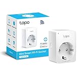TP-Link TAPO P100 - Wi-Fi Mini Smart Plug, ideal para agendar ligar/desligar e economizar energia, sem necessidade de HUB, compatível com Alexa e Google Home, cor branca