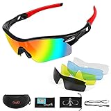 CrazyFire - Gafas de sol deportivas, protección UV 400, polarizadas, para hombre y mujer, ideal para ciclismo, esquí, pesca, golf, etc.