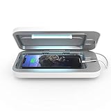 PhoneSoap 3 Desinfectante UV para teléfonos móviles y Cargador Doble Universal para teléfonos | Sanitizador UV Patentado y Clínicamente Probado | Limpia y Carga Todos los teléfonos - Blanco
