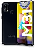 Samsung Galaxy M31 - Smartphone Dual SIM, pantalla de 6.4' AMOLED FHD+, Cámara 64 MP, 6 GB RAM, 64 GB ROM Ampliables, Batería 6000 mAh, Android, , Color Negro [Exclusiva Amazon]