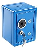 Idena 50036 - Caja de ahorros, 120 x 105 x 160 mm, azul, 1 unidad