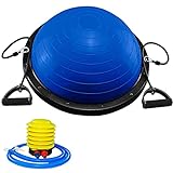 OcioDual Entrenador de Equilibrio 58cm Azul Bos Balance Trainer Fitball Pelota de Gimnasia Pilates Up con Inflador Unisex Adulto