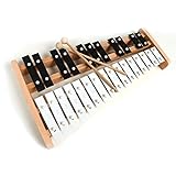 Xilófono Glockenspiel de madera profesional de tamaño completo con 27 llaves de metal para adultos y niños, incluye 2 batidores de madera
