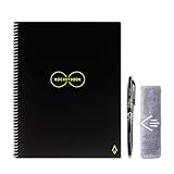 Rocketbook Cuaderno Digital Inteligente Core Diario Reutilizable - Negro, Punteado, Executive A5